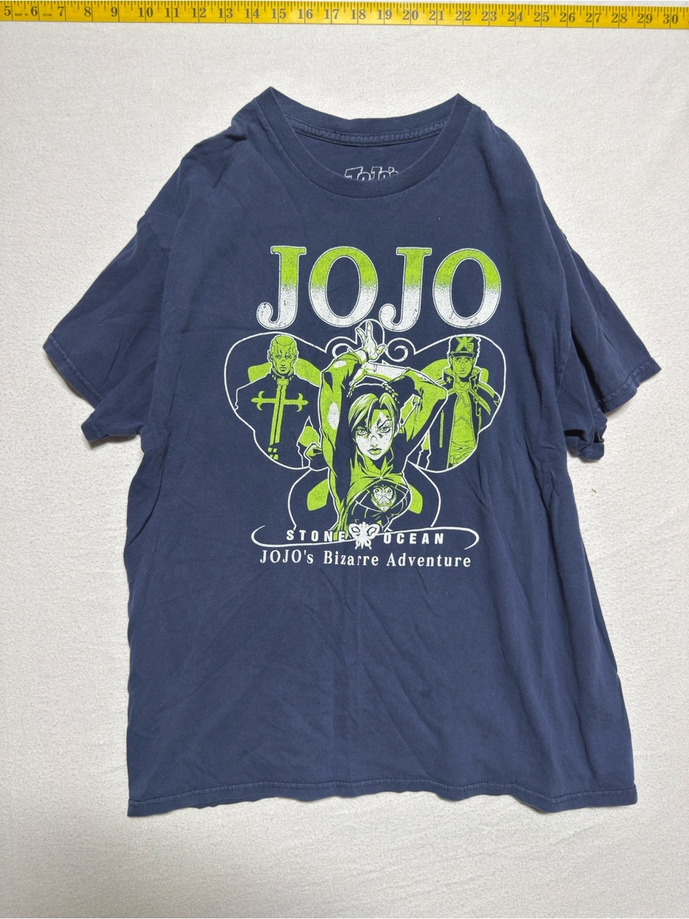 Ripple Junction Navy T‑Shirt with Lime Green JOJO Graphic